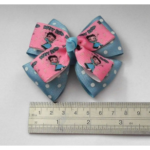 Betty Boop Grosgrain Ribbon Girls Hair Bows Style A or B ( Hair Clip or Hair Band)